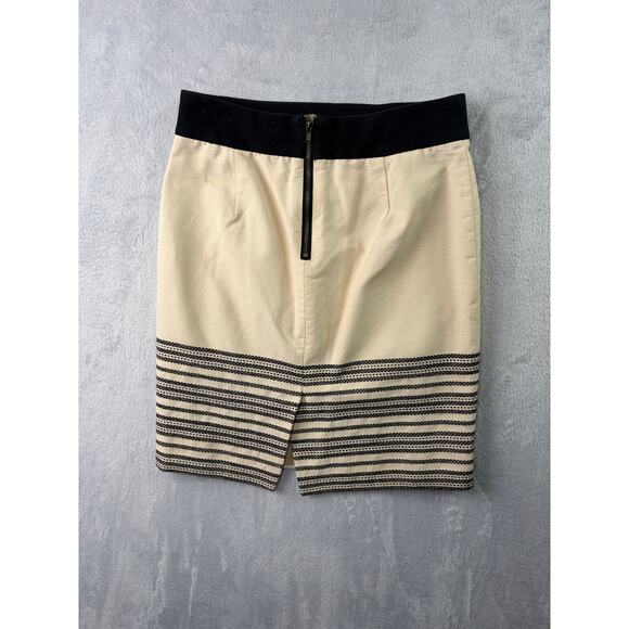 J.Crew Cream Skirt with Black Trim – Style 37986 – Size 00 - Picture 2 of 6